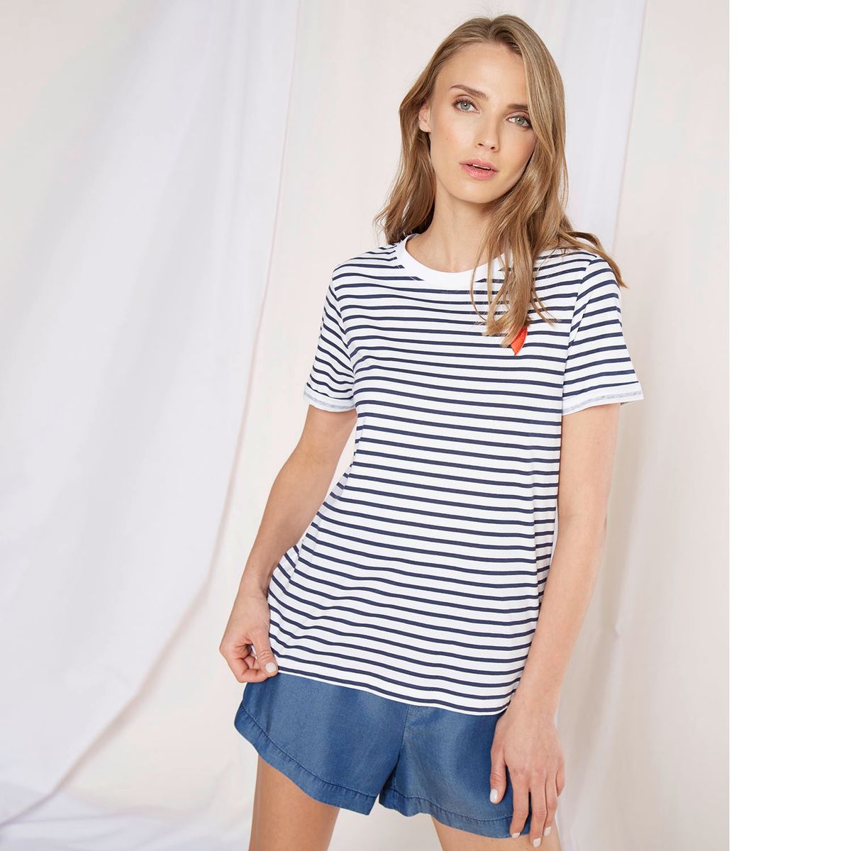 UNIVERSITY CLUB - University Club Polera Manga Corta Algodón Organico Mujer