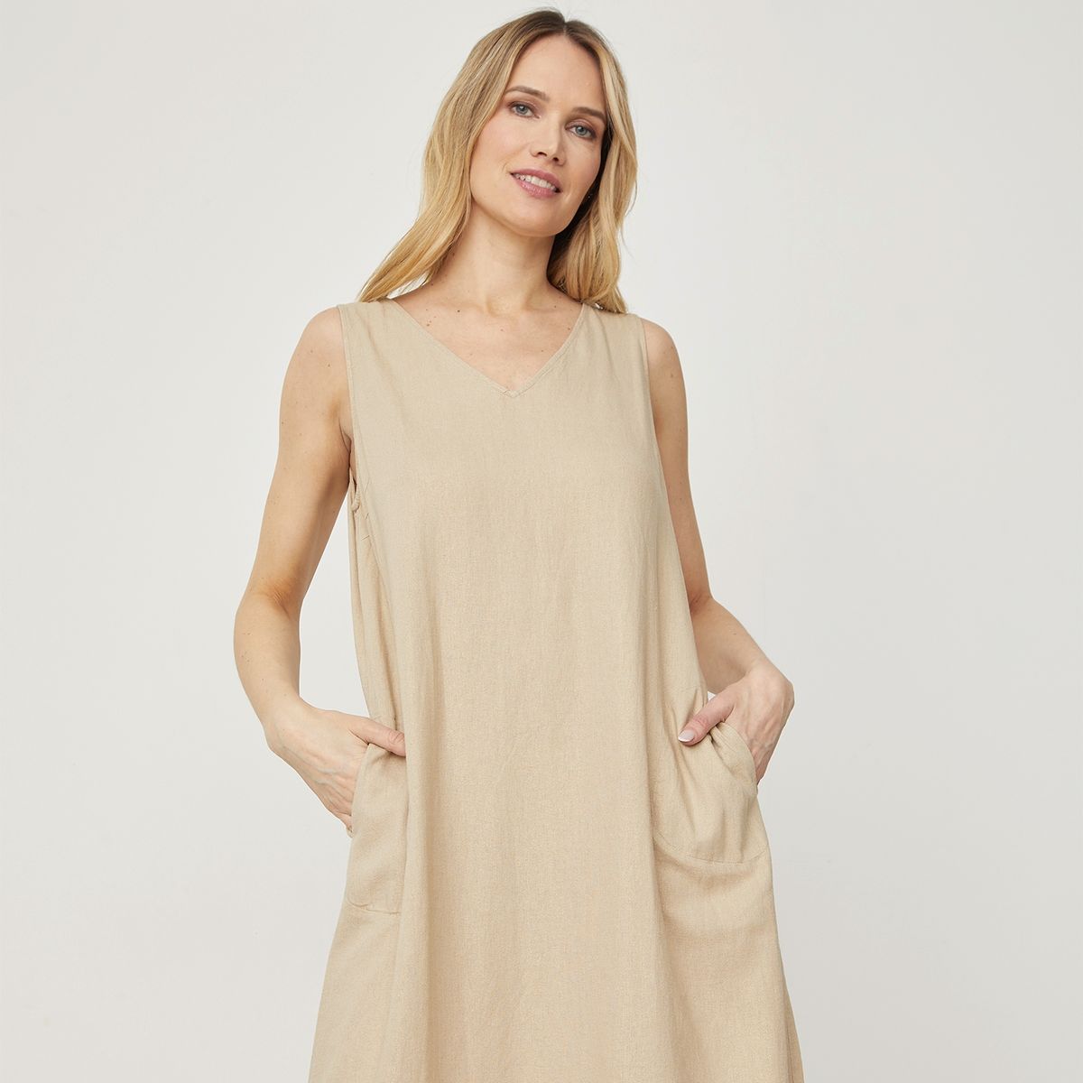 APOLOGY - Apology Vestido Largo Lino Mujer