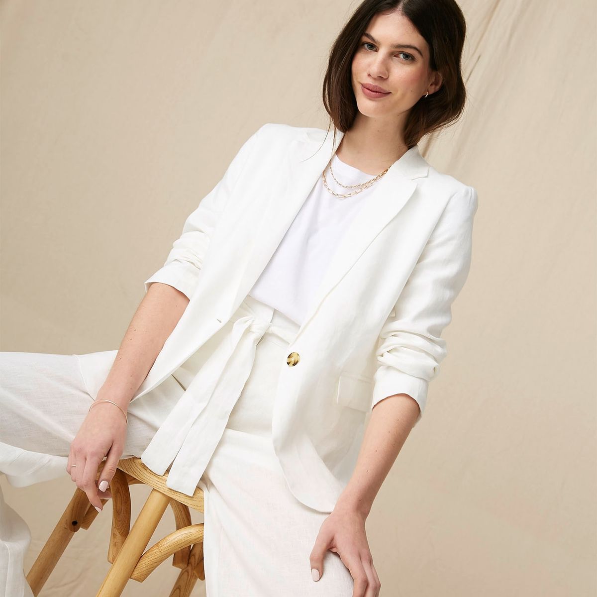 BASEMENT - Basement Blazer Lino Mujer