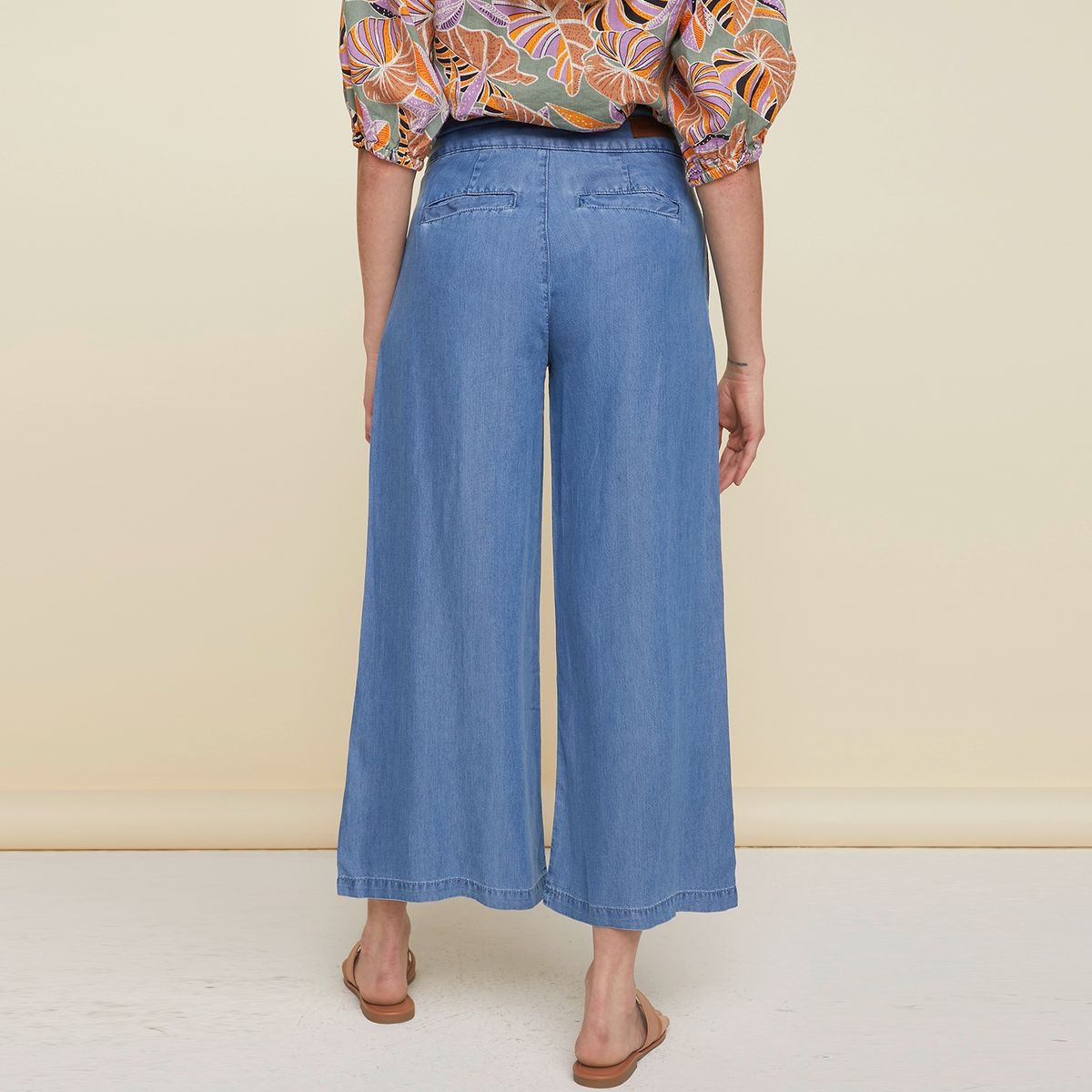 UNIVERSITY CLUB - University Club Pantalon Culotte Tiro Medio Mujer