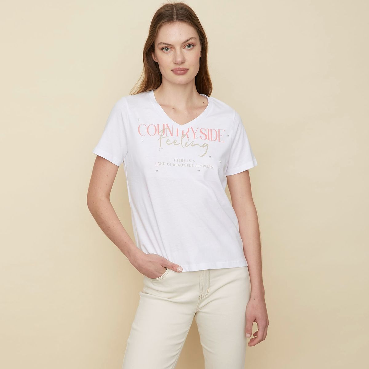 UNIVERSITY CLUB - University Club Polera Manga Corta Mujer