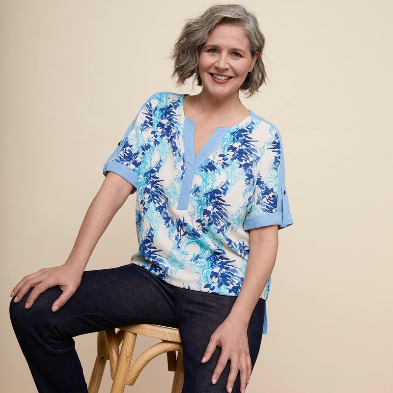 S COCCI - Blusa Manga Corta Tencel Mujer S Cocci
