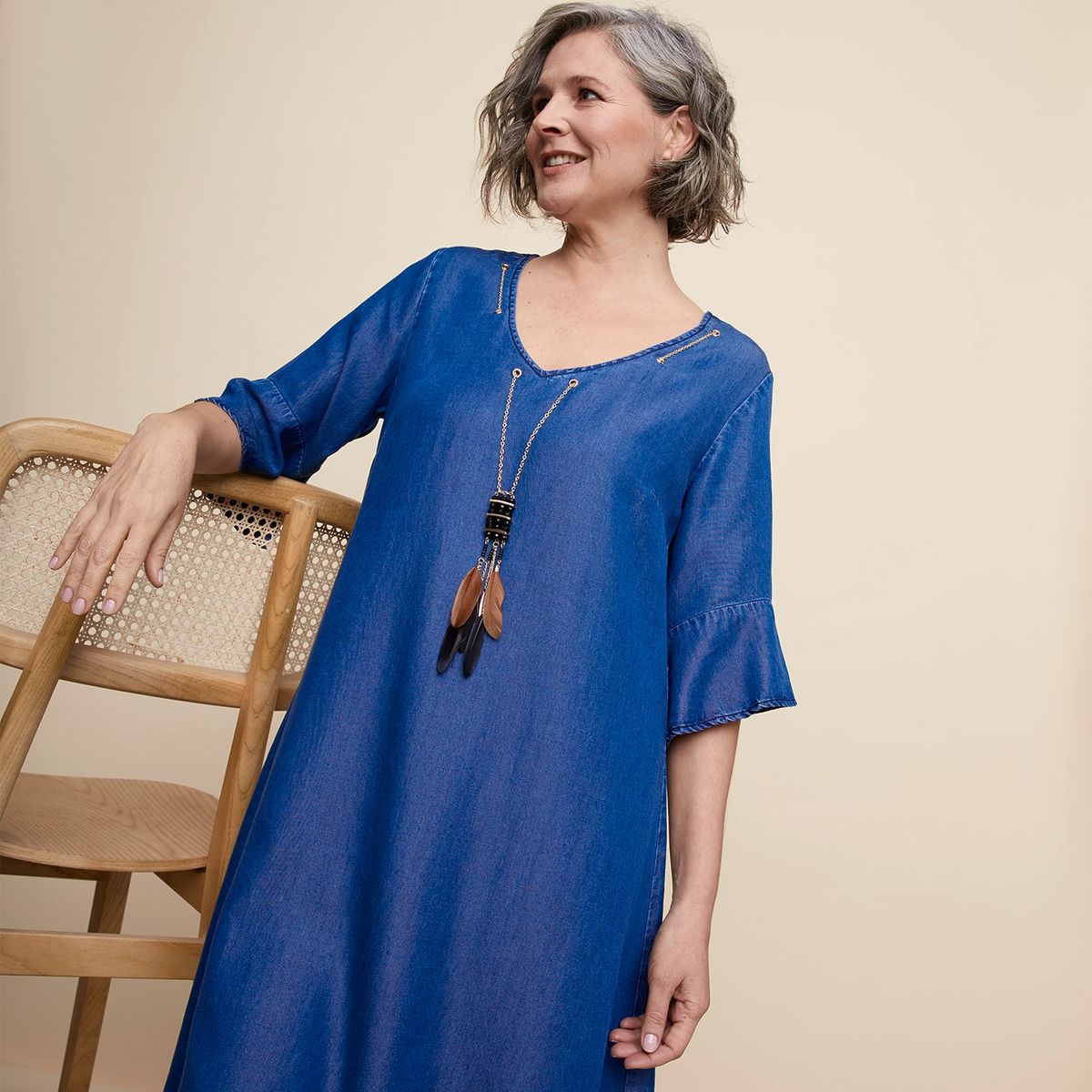 STEFANO COCCI - Stefano Cocci Vestido Corto tencel Mujer