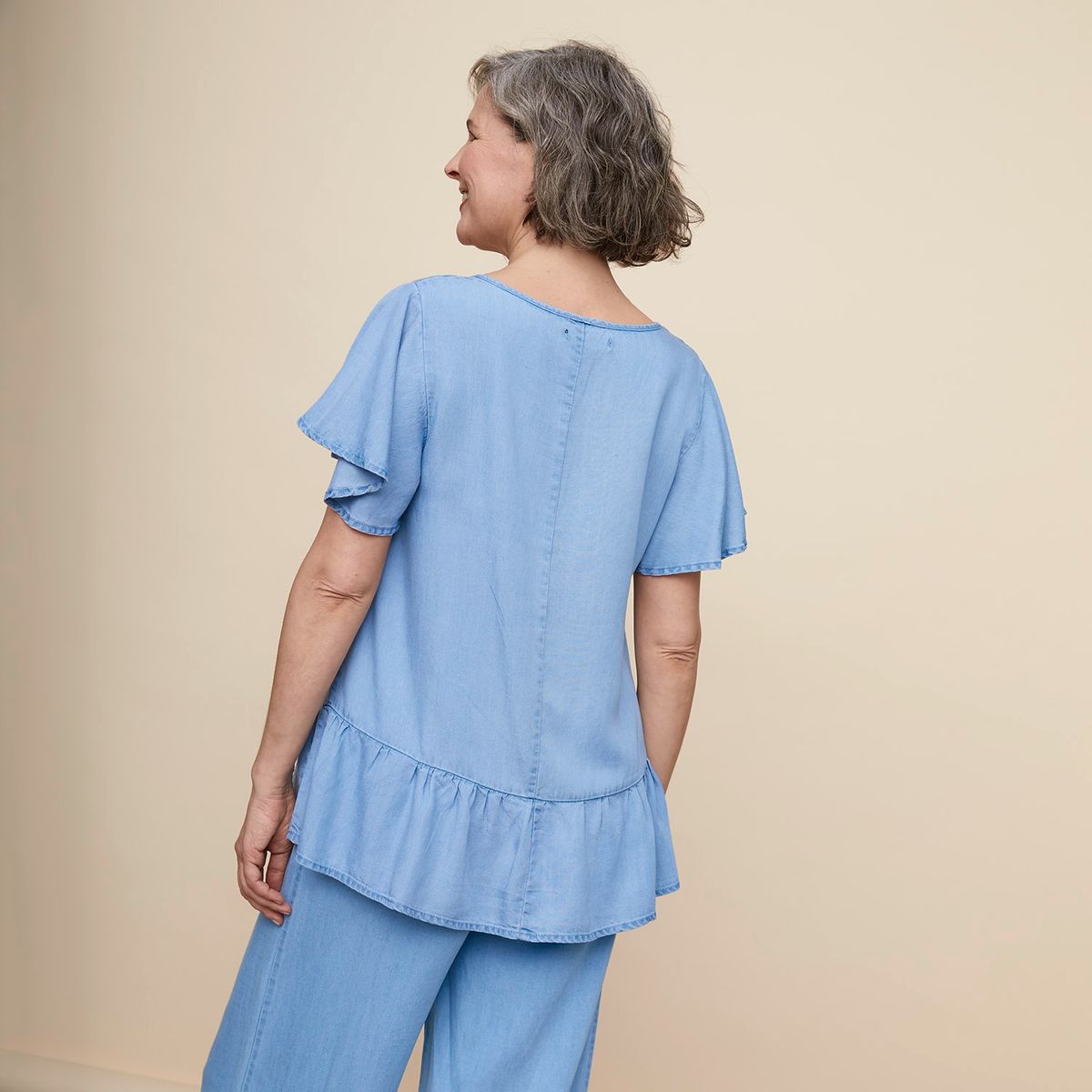 S COCCI - Blusa Manga Corta Tencel Mujer S Cocci