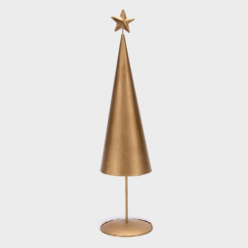 MICA - FIGURA ÁRBOL 57X14 CM METAL DORADO MICA