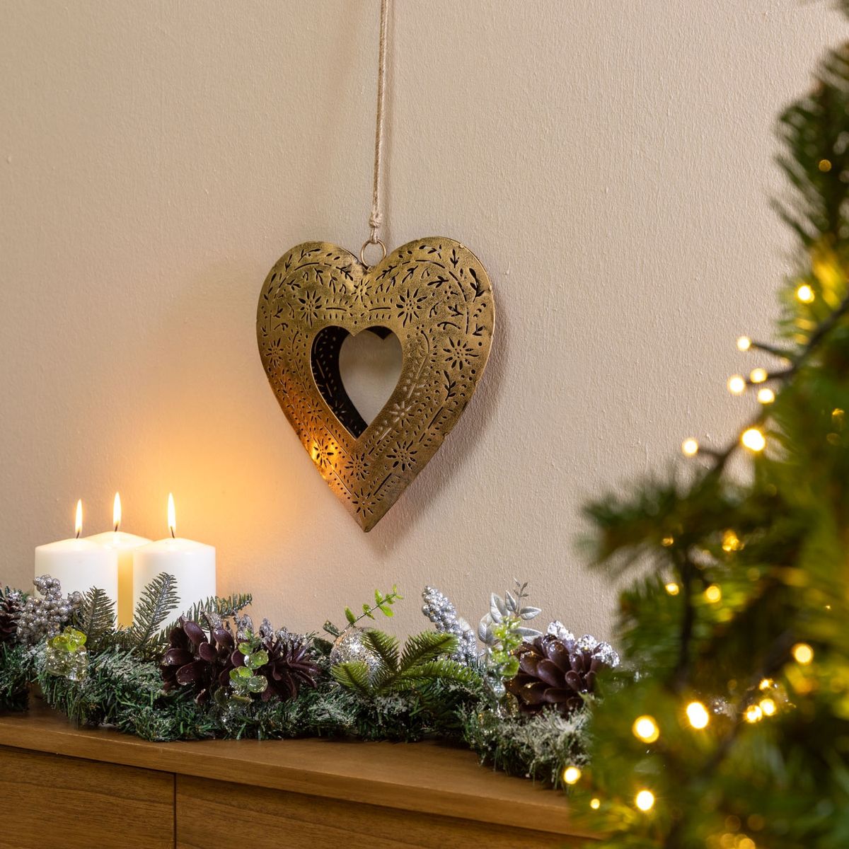 MICA - Adorno Navidad Colgante Figura Corazón