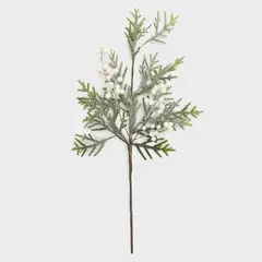 MICA - Adorno Navideño Rama 66 Cm Verde Blanco