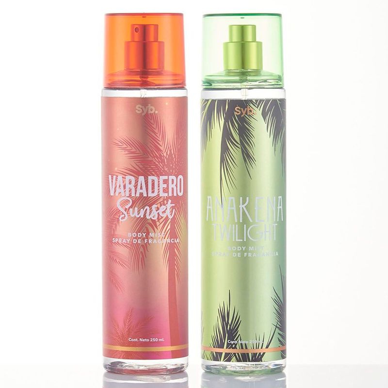 SYBILLA - Set Body Mist Mujer Varadero Sunset 250ML + Anakena Twilight 250Ml Sybilla