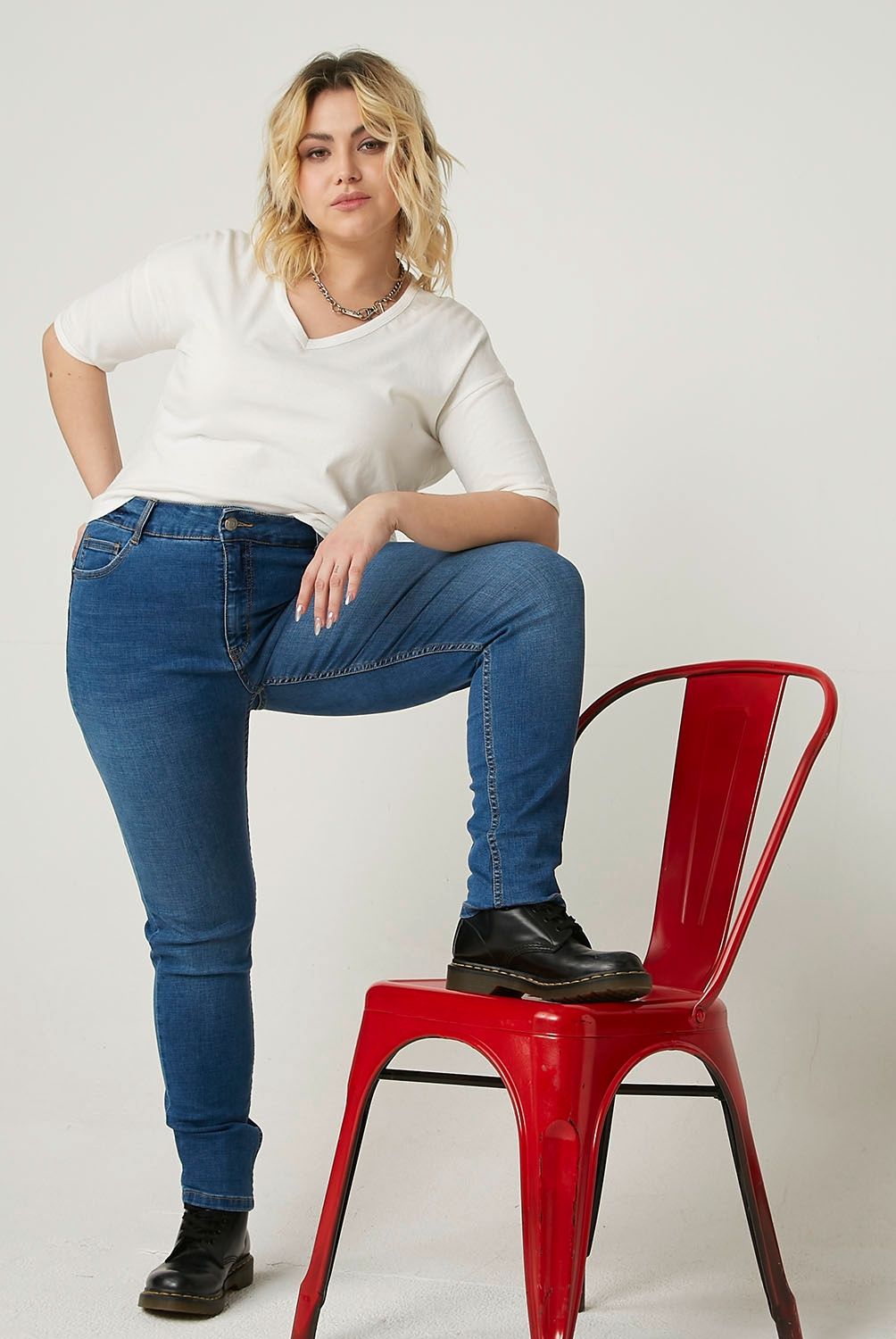 AMERICANINO - Americanino Jeans Skinny Tiro Súper Alto Mujer