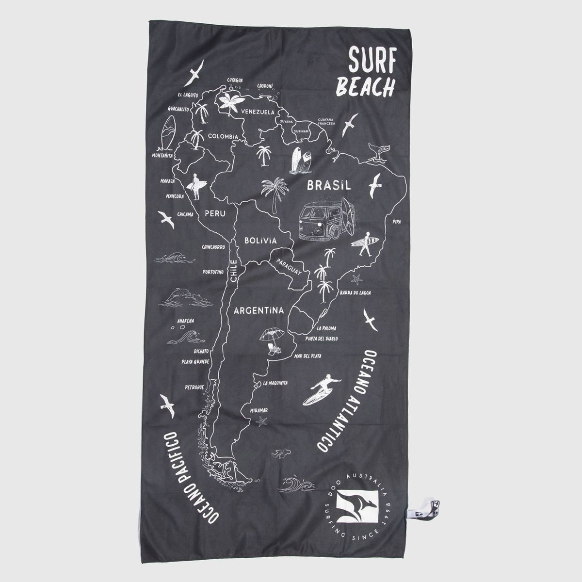 DOO AUSTRALIA - Toalla de Playa Microfibra Mapa Doo Australia