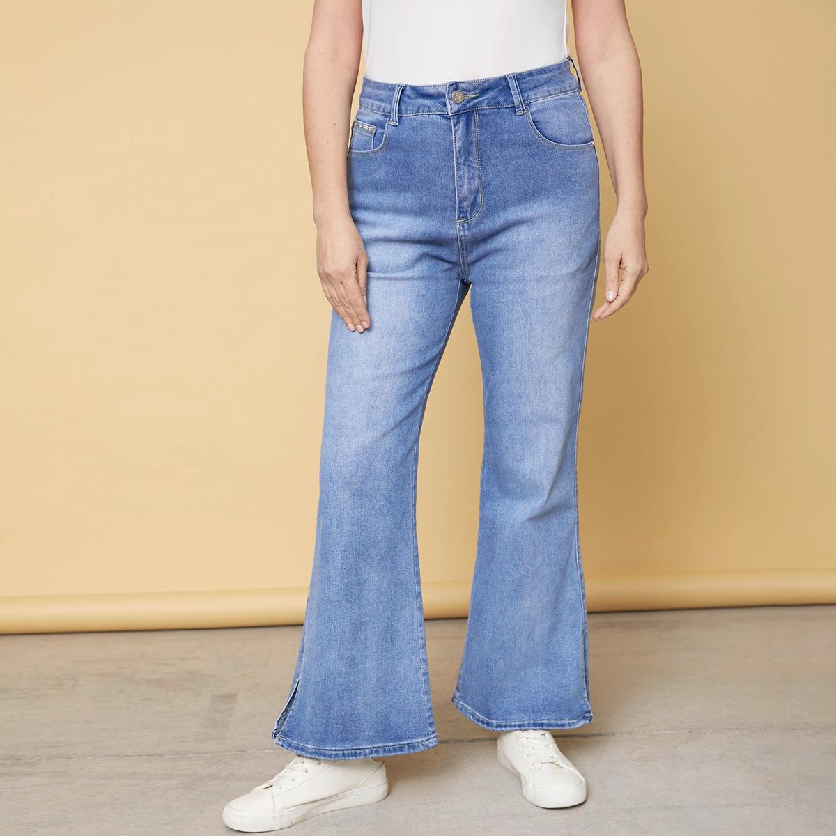 S COCCI - Jeans Flare Tiro Alto Mujer Stefano Cocci