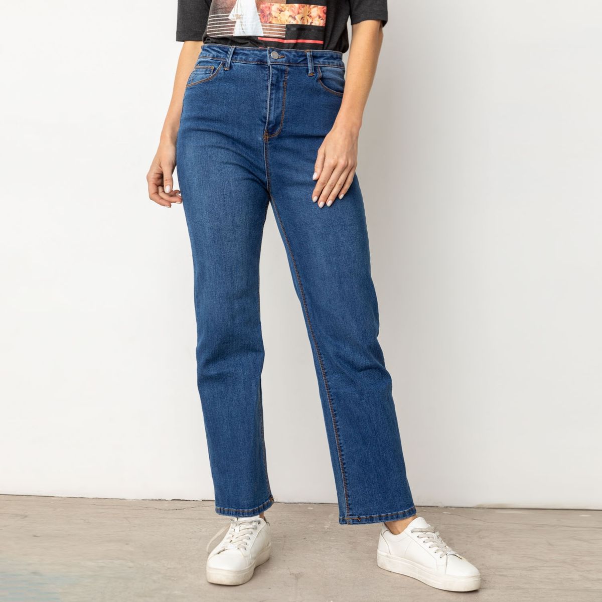 S COCCI - Jeans Recto Tiro Alto Mujer S. Cocci