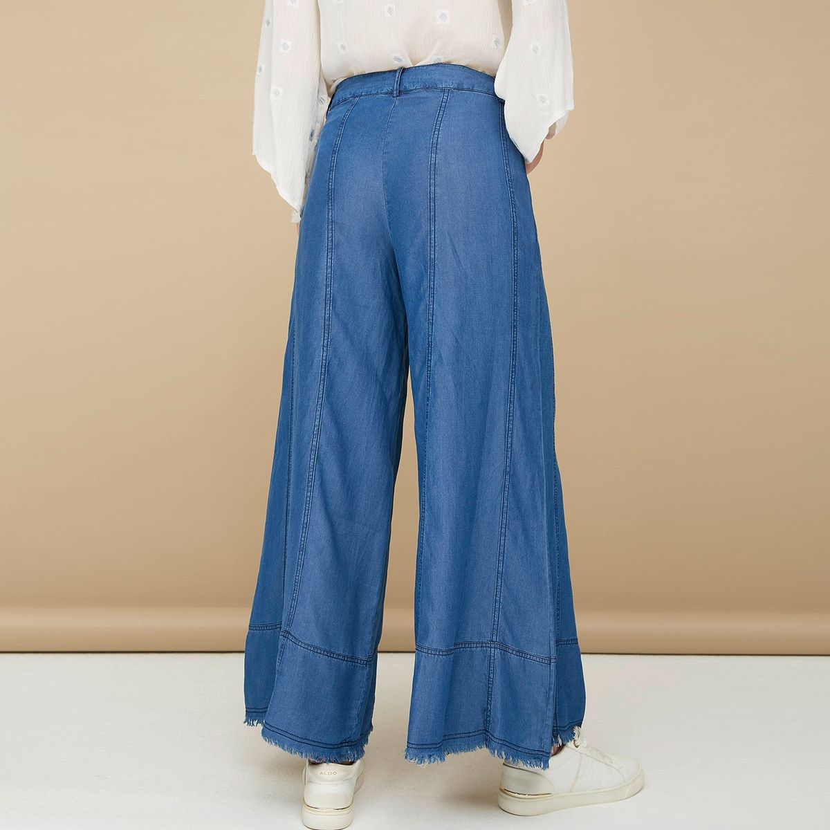 UNIVERSITY CLUB - University Club Pantalón Palazzo Tiro Alto Mujer