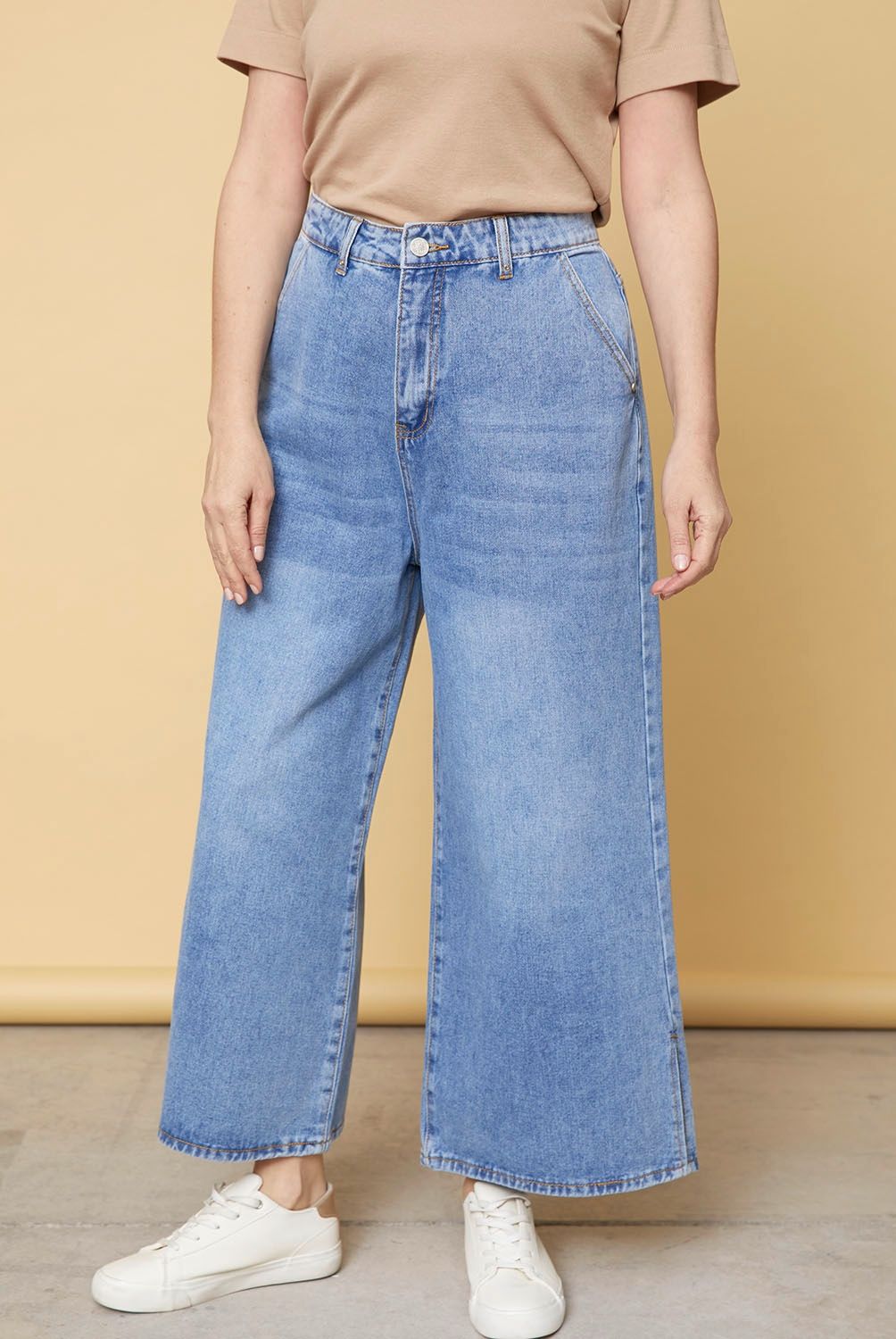 S COCCI - Jeans Wide Leg Tiro Alto Mujer S. Cocci