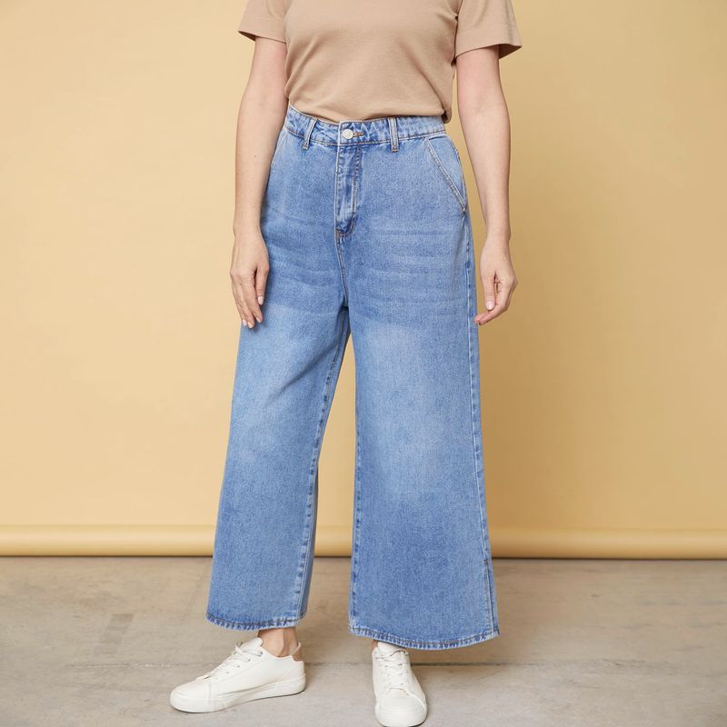 S COCCI - Jeans Wide Leg Tiro Alto Mujer S. Cocci