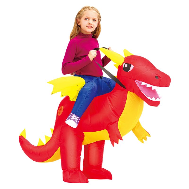 HAPPY VALLEY - Disfraz Halloween Inflable Dinosaurio Rojo Niño Happy Valley