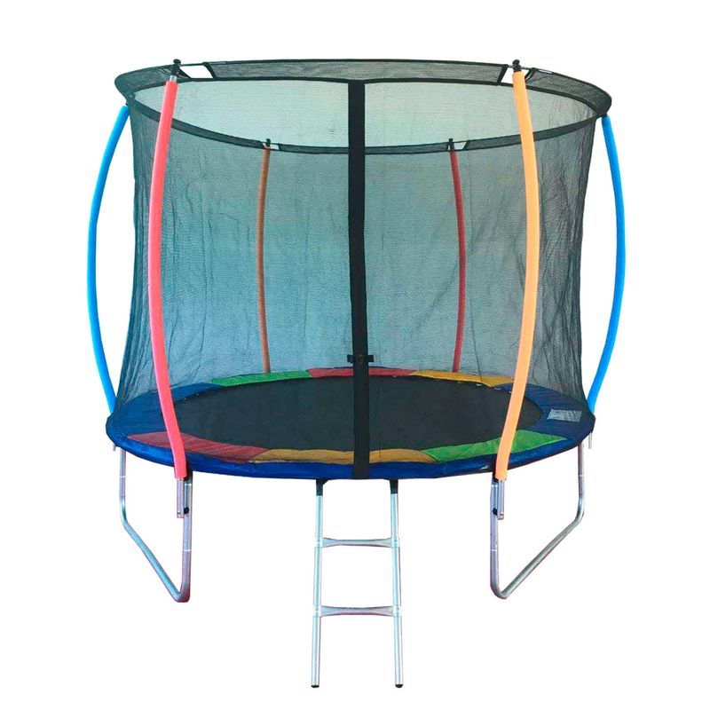 SCOOP - Cama Elástica 8Ft 2.44Mts Multicolor + Malla De Protección Superior Scoop