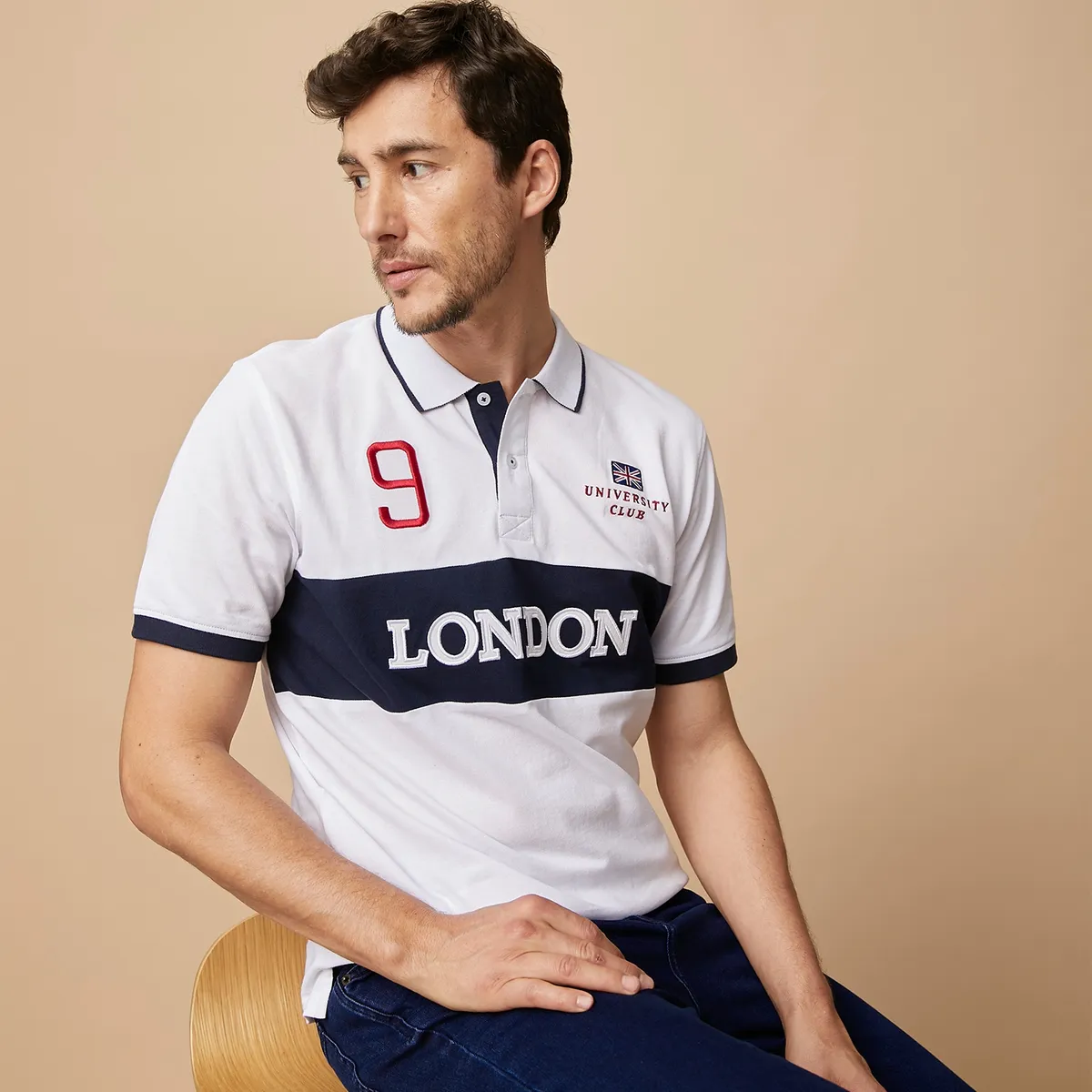 UNIVERSITY CLUB - University Club Polera Manga Corta Algodón Hombre