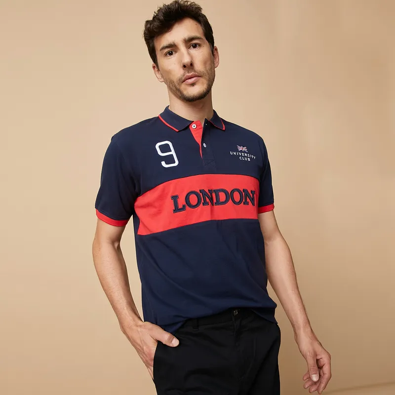 UNIVERSITY CLUB - University Club Polera Manga Corta Algodón Hombre