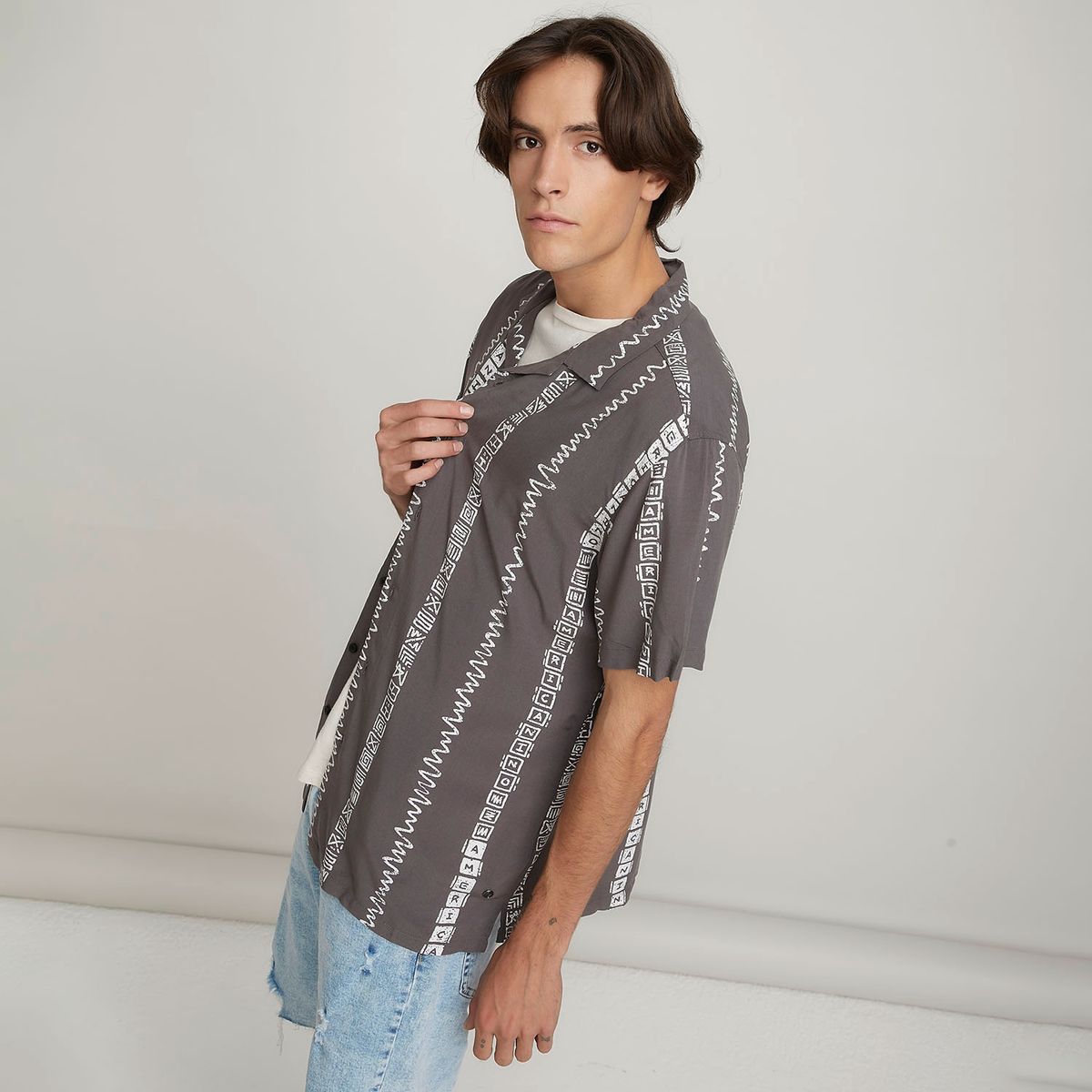 AMERICANINO - Americanino Camisa Guayabera Manga Corta Viscosa Hombre