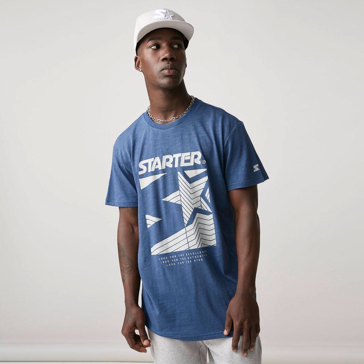 STARTER - Polera Manga Corta Long Fit Hombre Starter