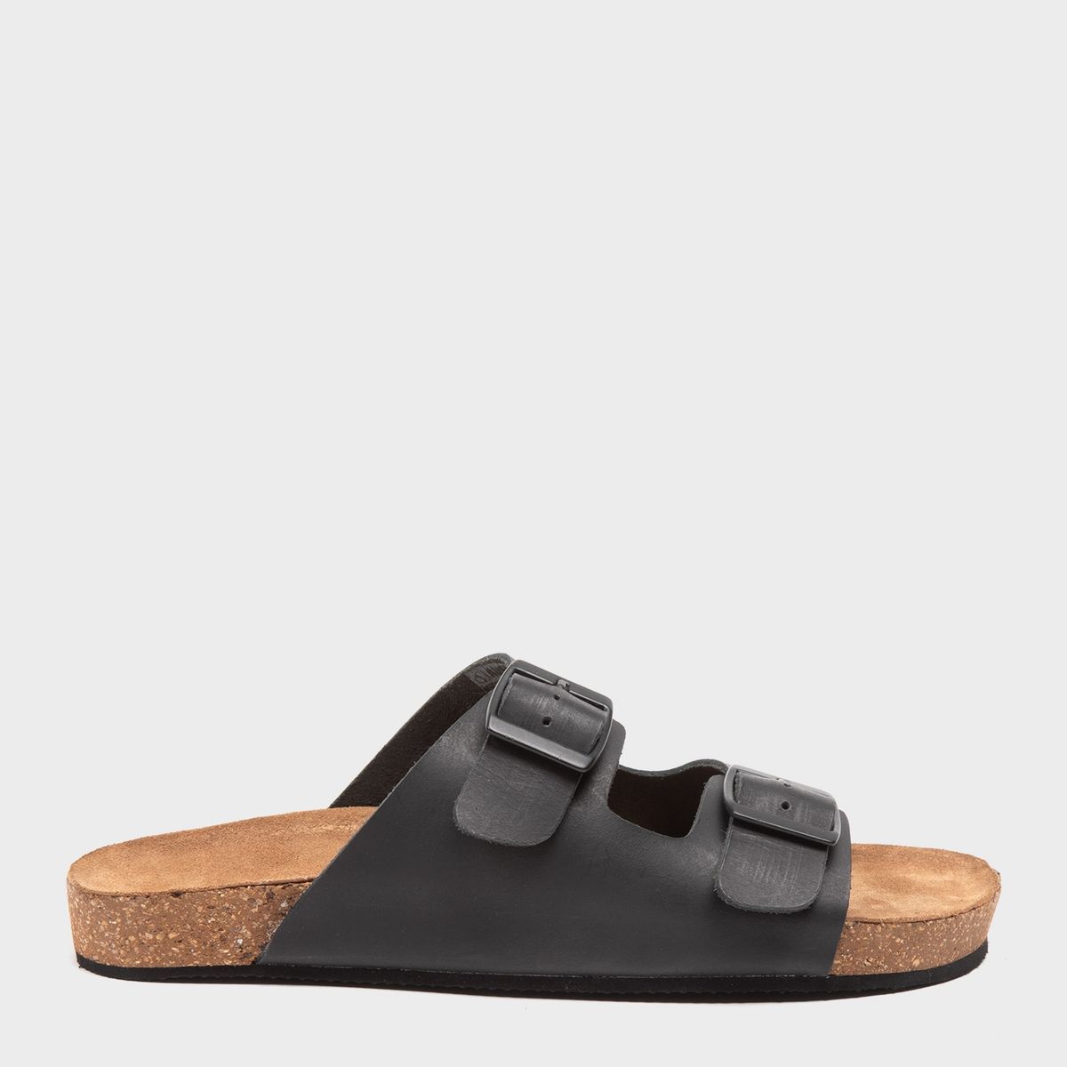 AMERICANINO - Sandalia Hombre Cuero Negro Americanino