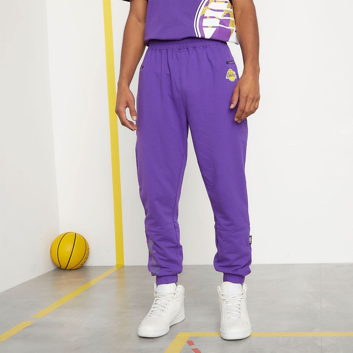 NBA - Pantalón De Buzo Regular Fit Algodón Hombre Nba