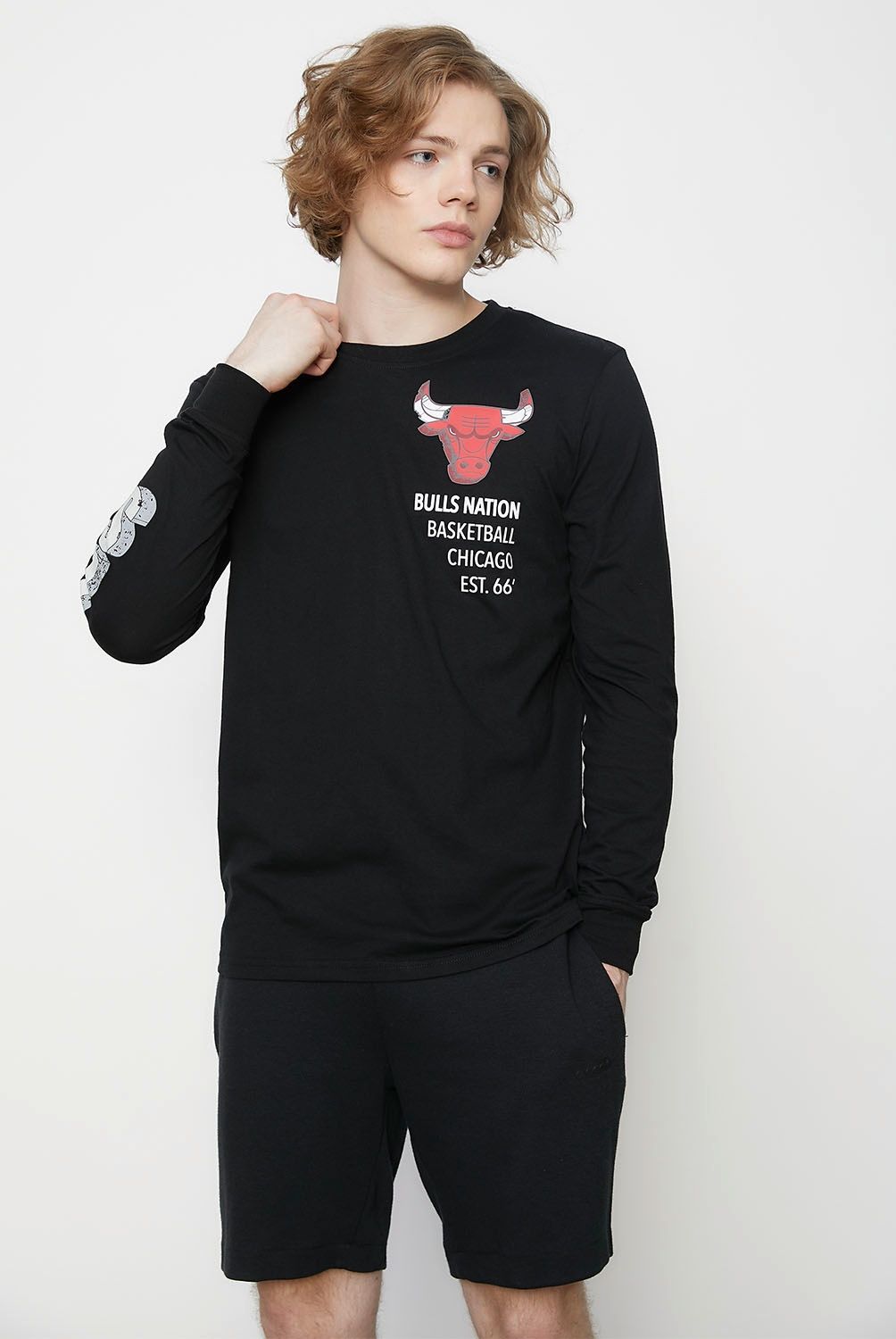 NBA - Polera Manga Larga Regular Fit Hombre Nba