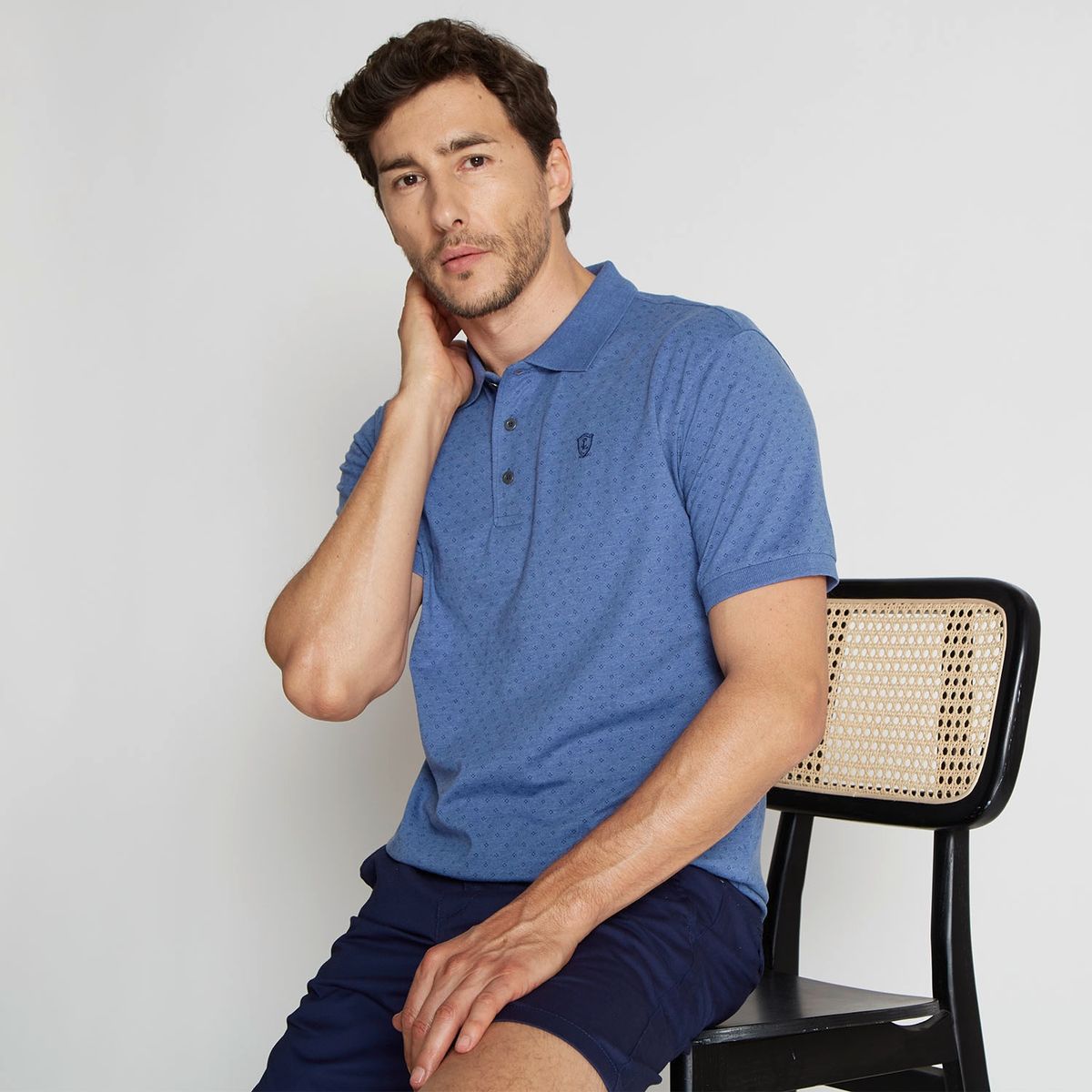 CHRISTIAN LACROIX - Polera Con Cuello Pique Manga Corta Algodón Hombre Christian Lacroix