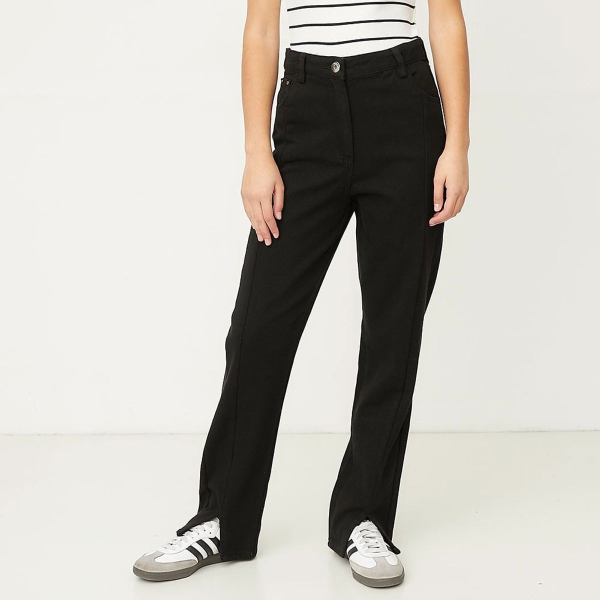 SYBILLA - Pantalón Straight Tiro Alto Mujer Sybilla