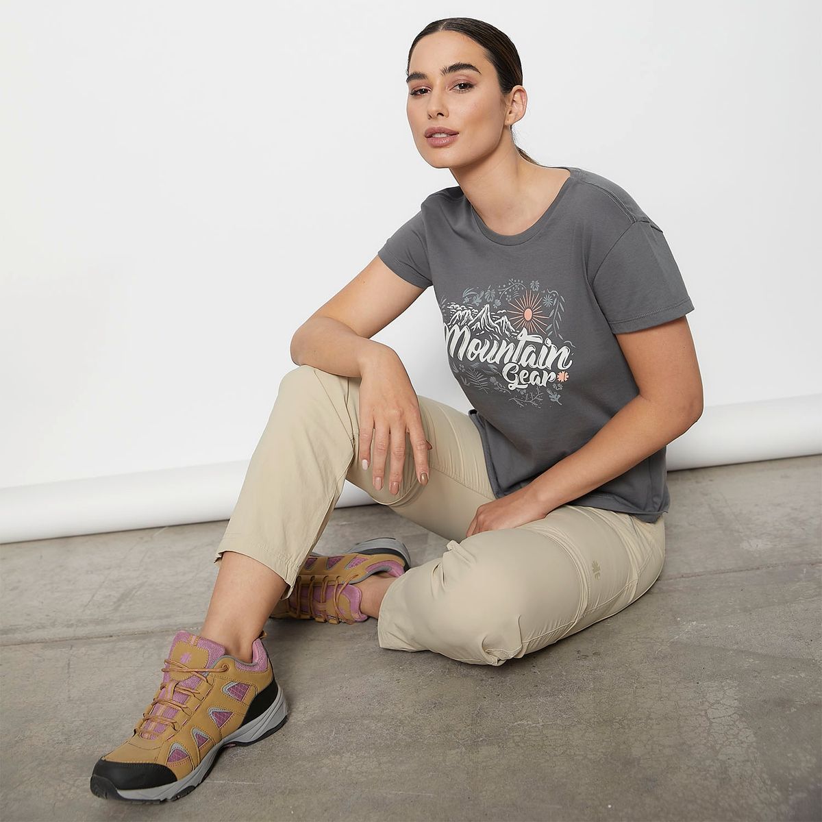MOUNTAIN GEAR - Mountain Gear Polera Deportiva Manga Corta Mujer