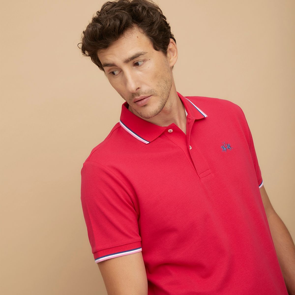 LA MARTINA - La Martina Polera Piqué Manga Corta Algodón Premium Hombre