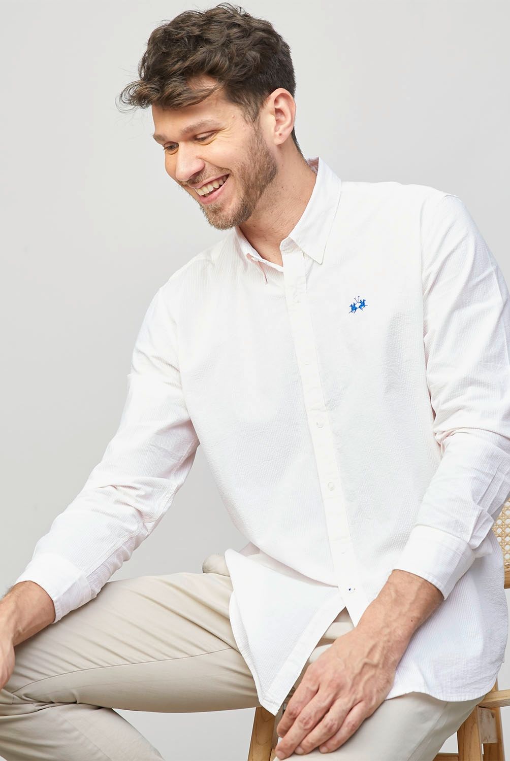 LA MARTINA - La Martina Camisa Sport Manga Larga Algodón Regular Fit Hombre