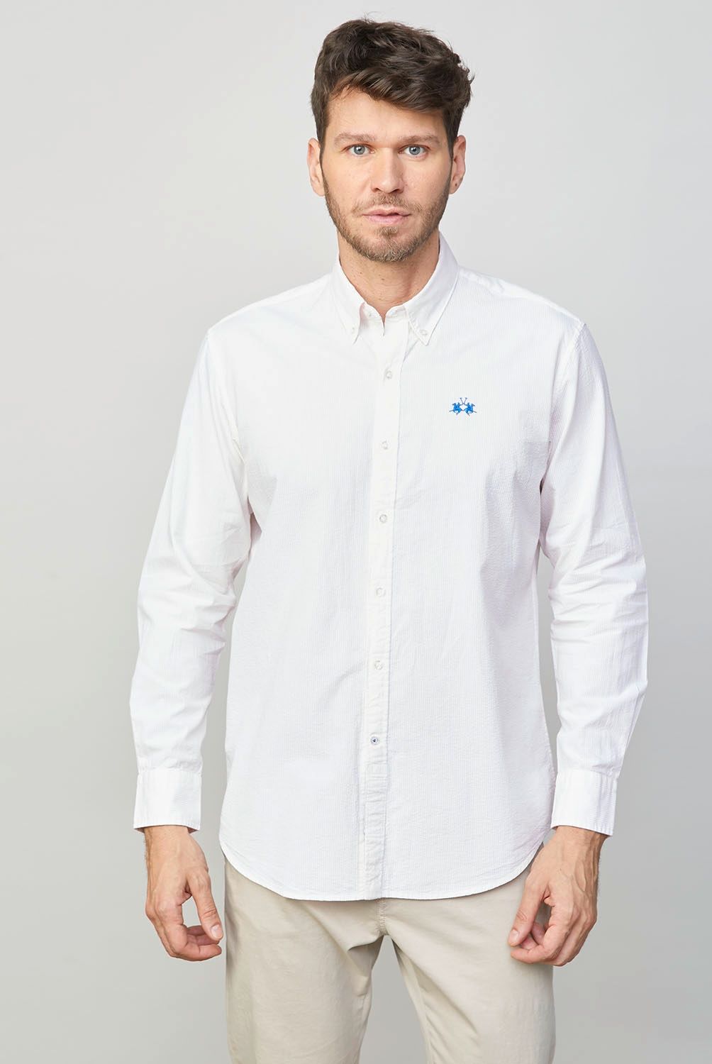 LA MARTINA - La Martina Camisa Sport Manga Larga Algodón Regular Fit Hombre