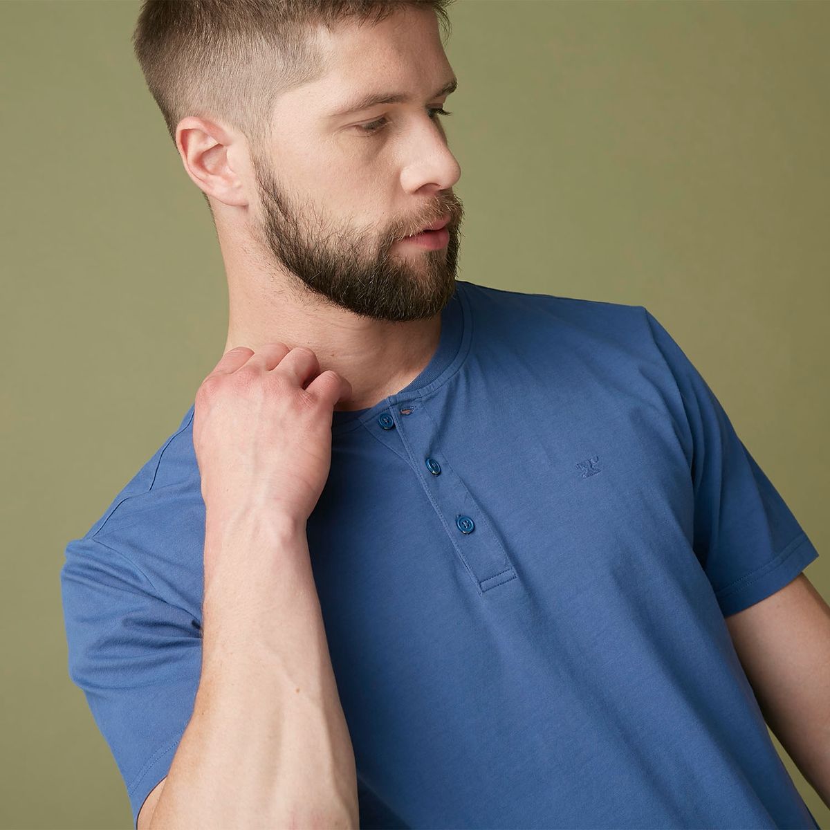 WOLF&HANK - Wolf & Hank Polera 100% Algodón Premium Teñida en Prenda Hombre