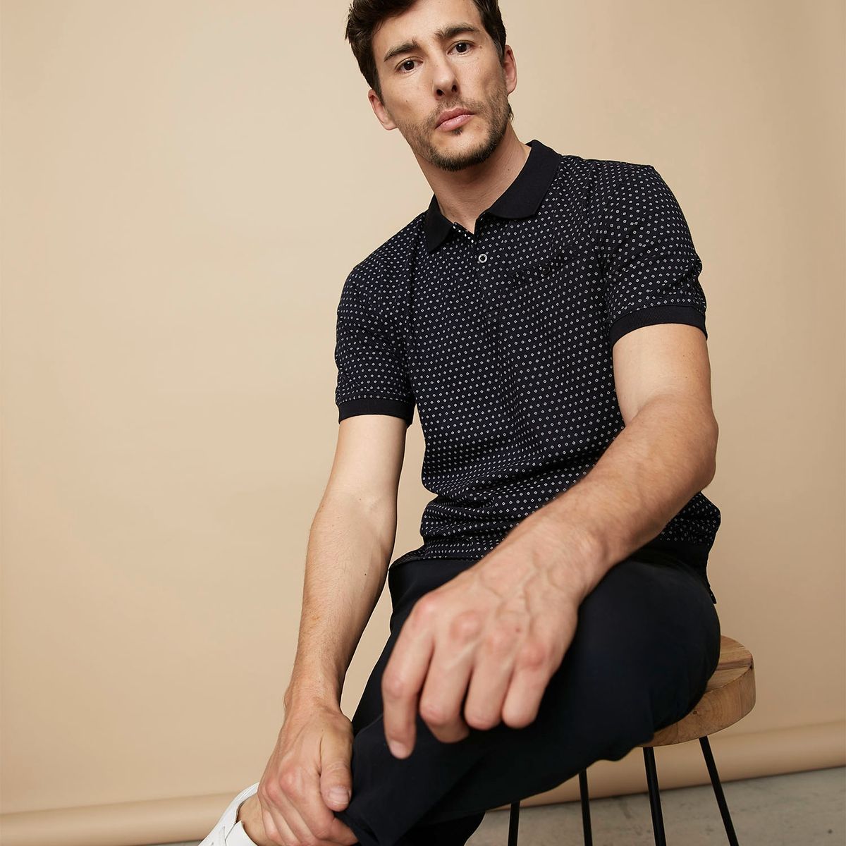 NEWPORT - Polera Manga Corta Slim Fit Hombre Newport