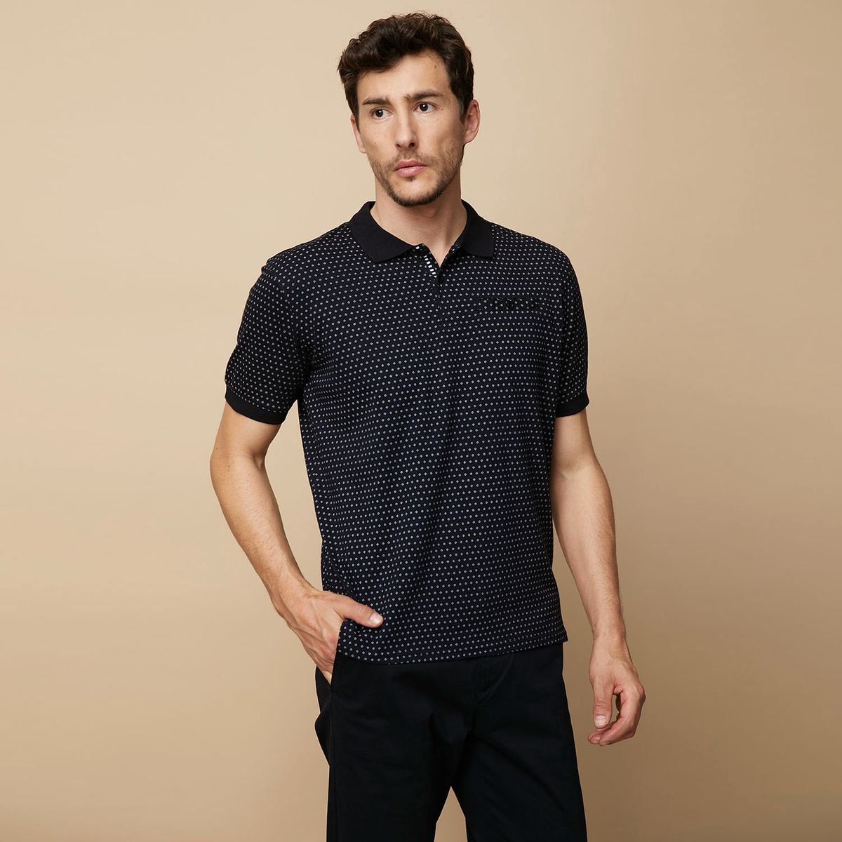 NEWPORT - Polera Manga Corta Slim Fit Hombre Newport