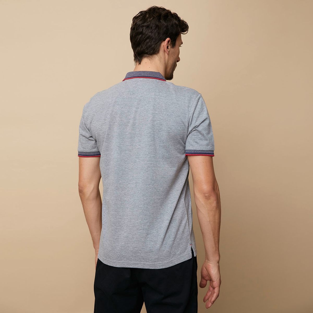 NEWPORT - Polera Manga Corta Cuello Piqué Hombre Newport
