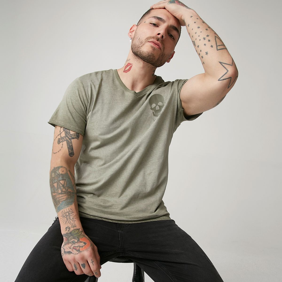 MOSSIMO - Mossimo Polera Manga Corta Algodón Hombre