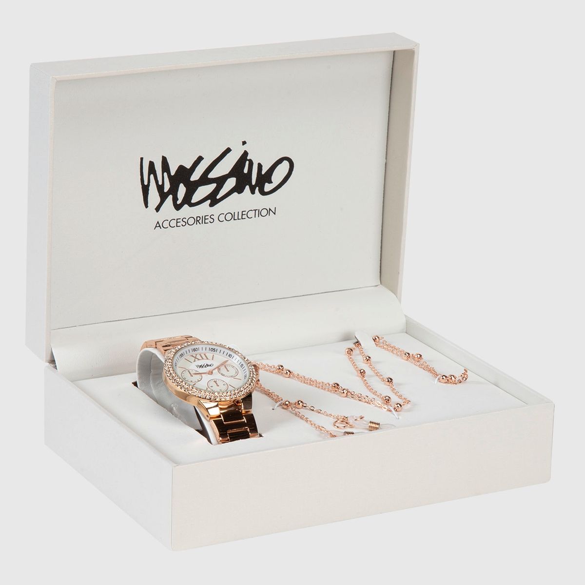 MOSSIMO - Set Reloj Análogo Mujer + Collar Mossimo