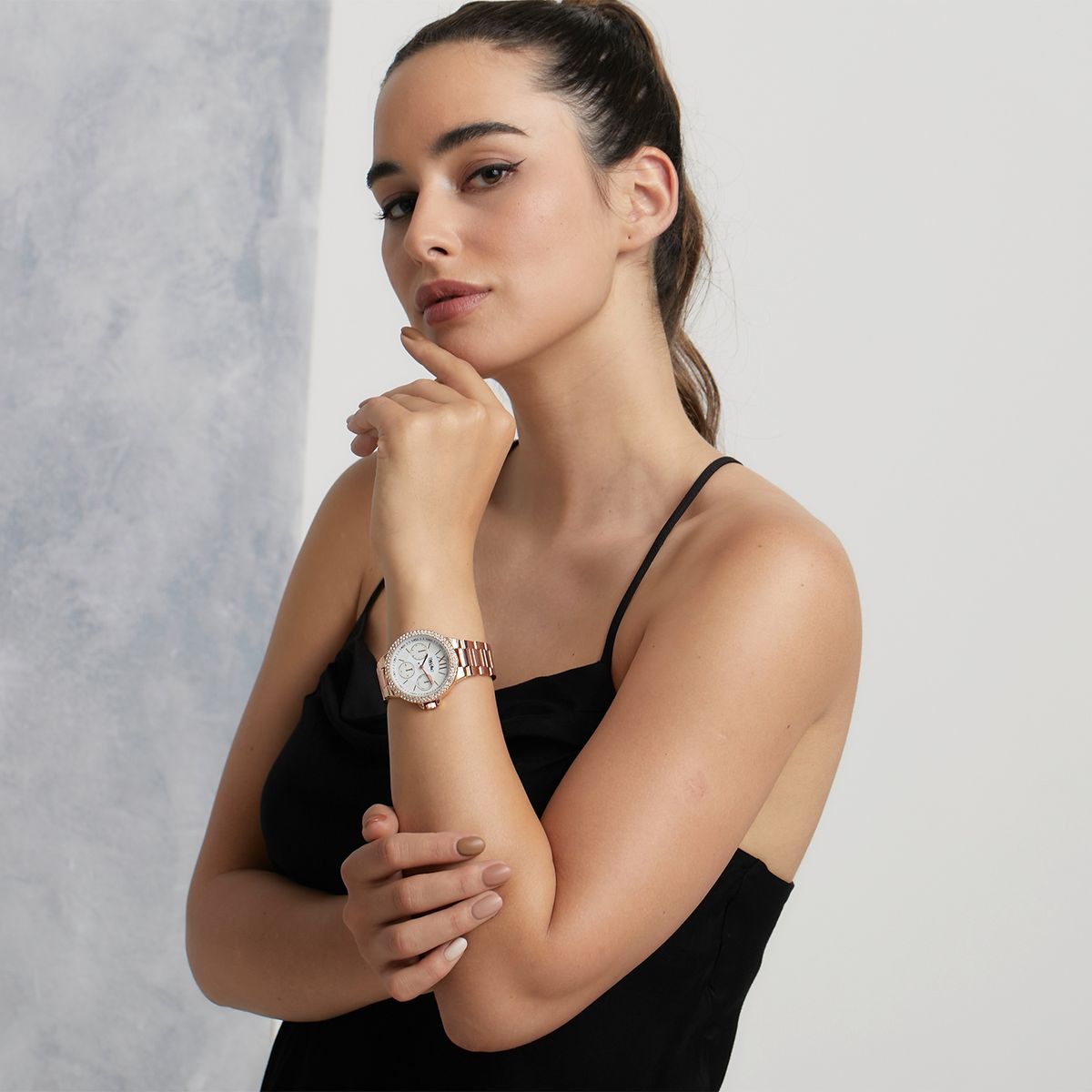 MOSSIMO - Set Reloj Análogo Mujer + Collar Mossimo