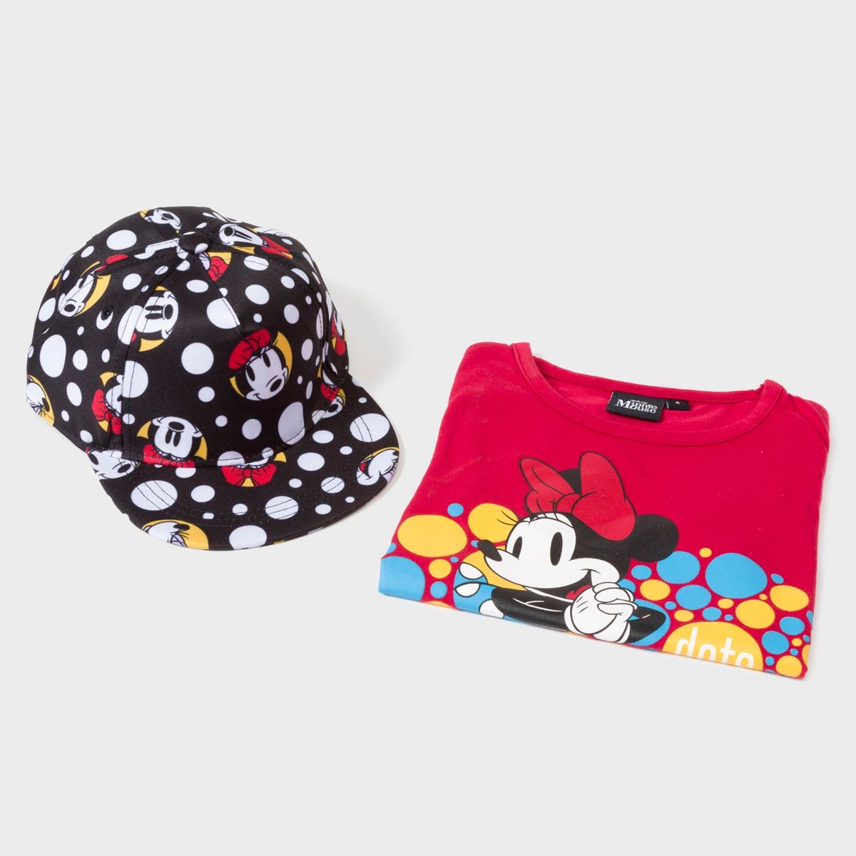 MINNIE - Conjunto Polera + Jockey Niña Minnie Algodón