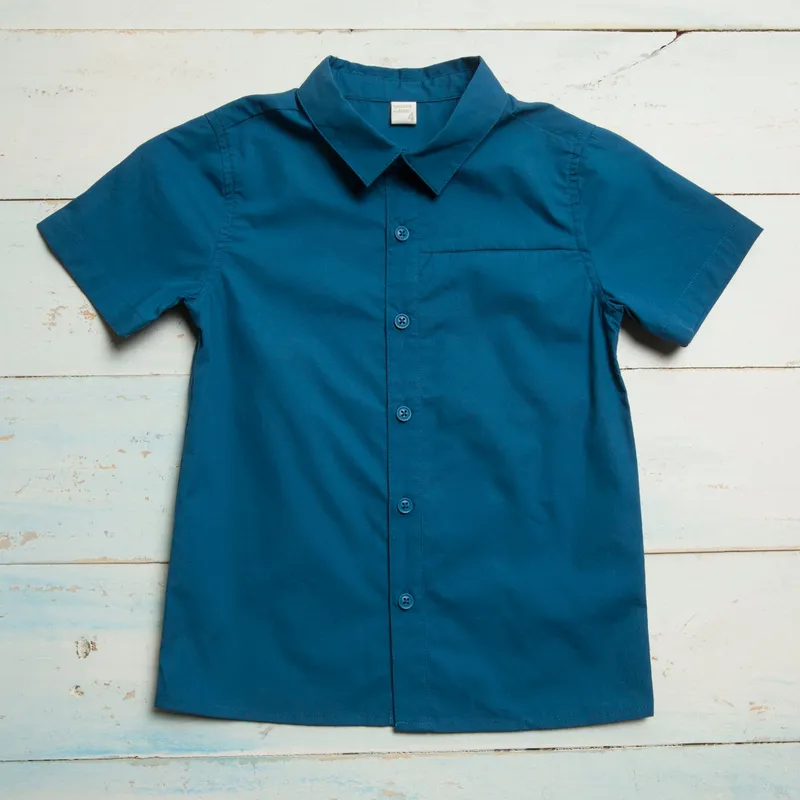 YAMP - Camisa Detalle En Espalda Manga Corta Niño Algodón Yamp