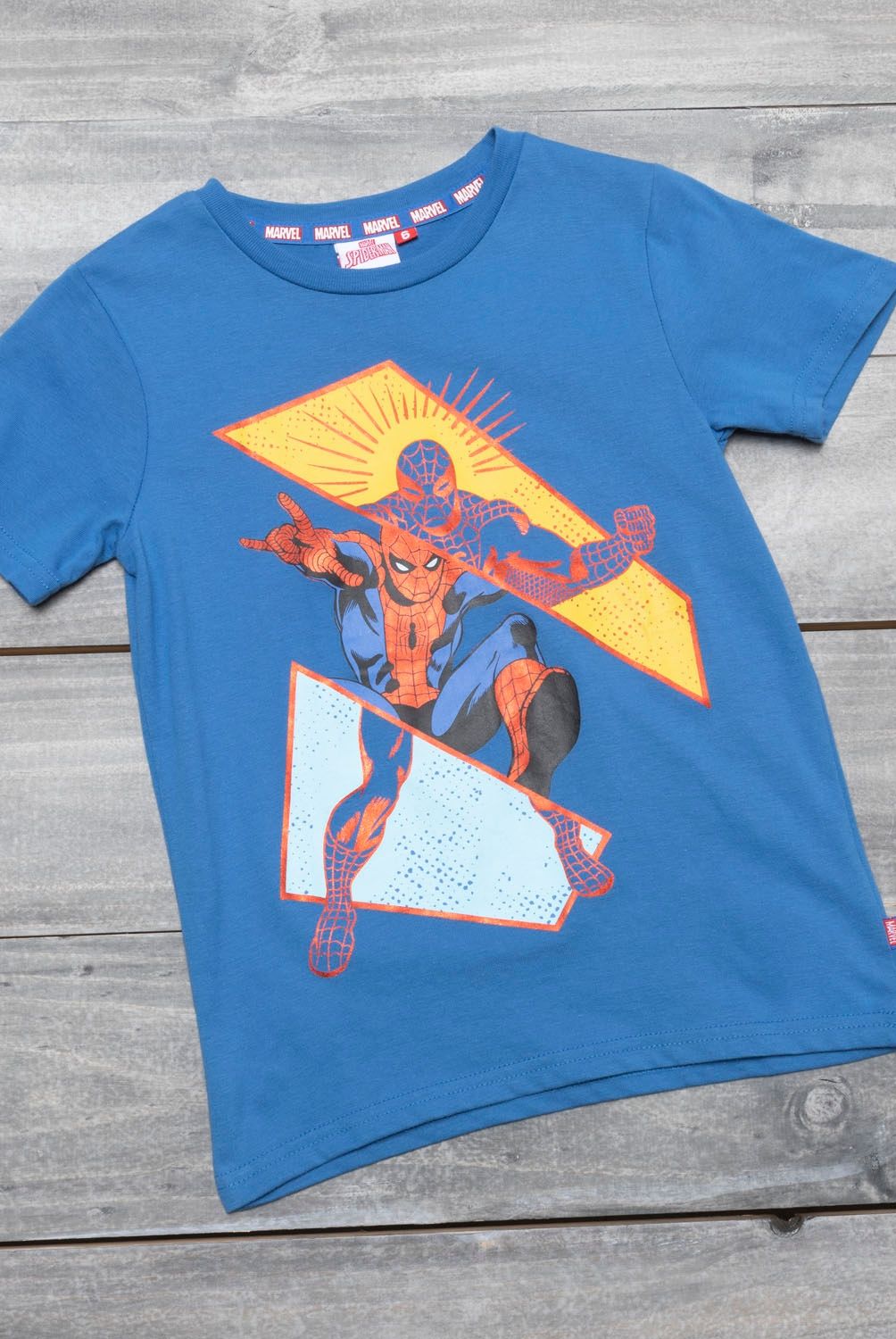 MARVEL - Marvel Spider Man Polera Manga Corta Niño Algodón