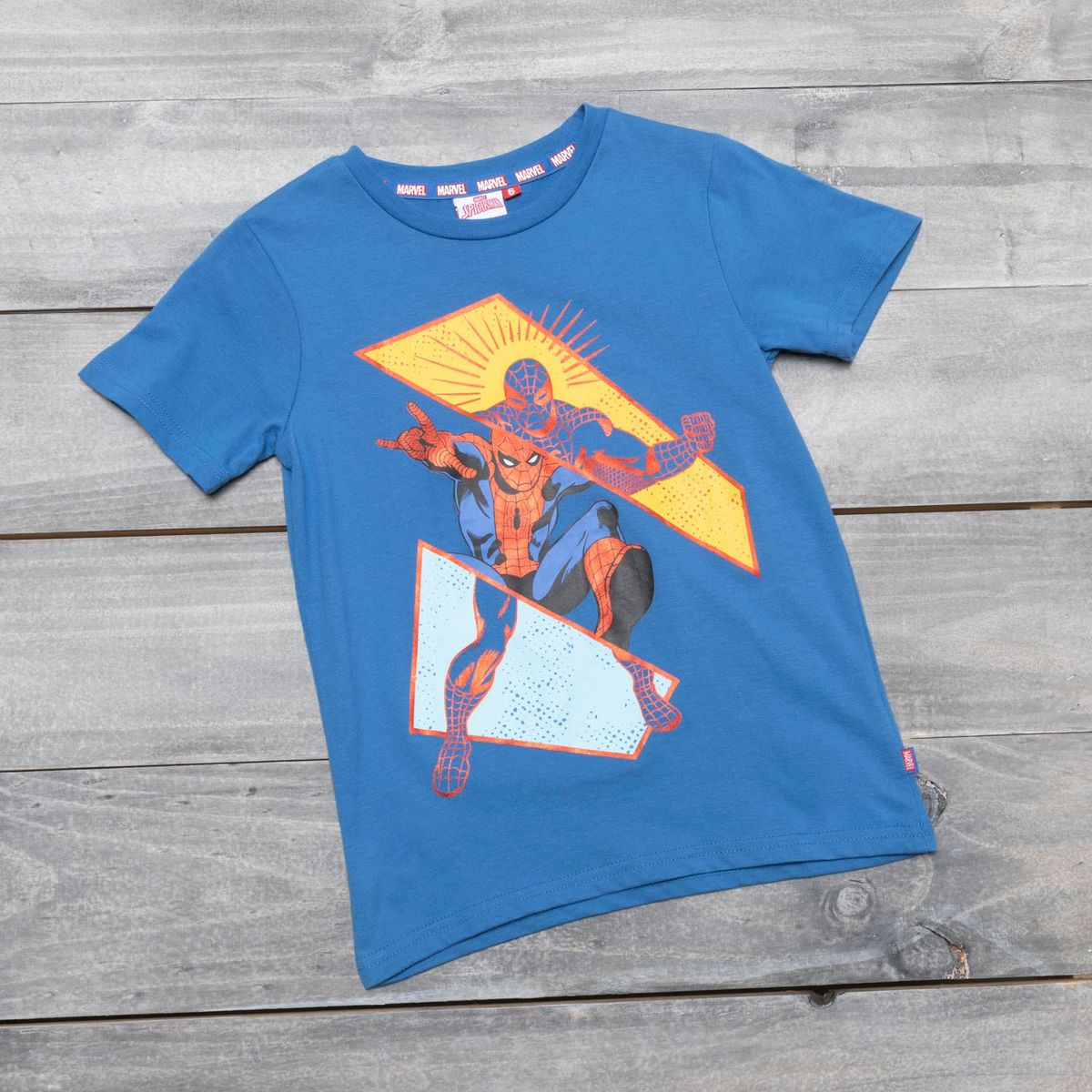 MARVEL - Marvel Spider Man Polera Manga Corta Niño Algodón