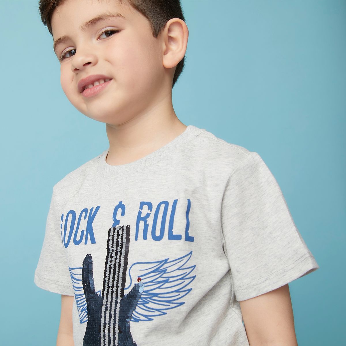 YAMP - Polera Niño Manga Corta Algodón Reciclado Yamp