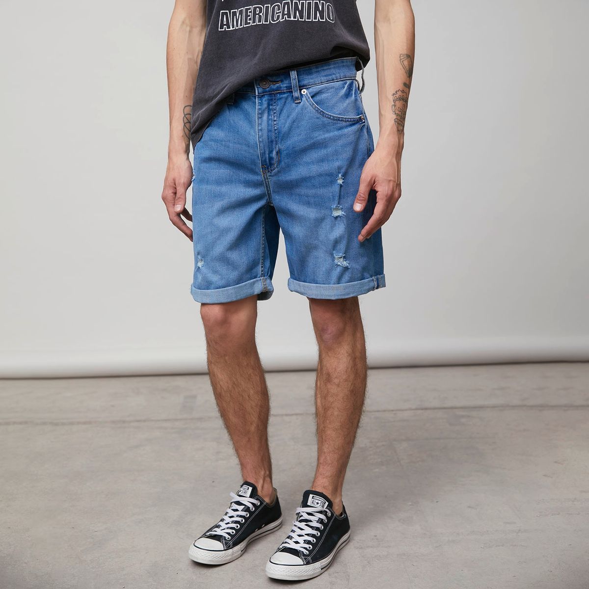AMERICANINO - Short Bermuda Denim Hombre Americanino