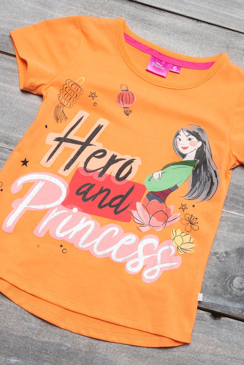 PRINCESAS - Polera Princesas Manga Corta Niña Algodón