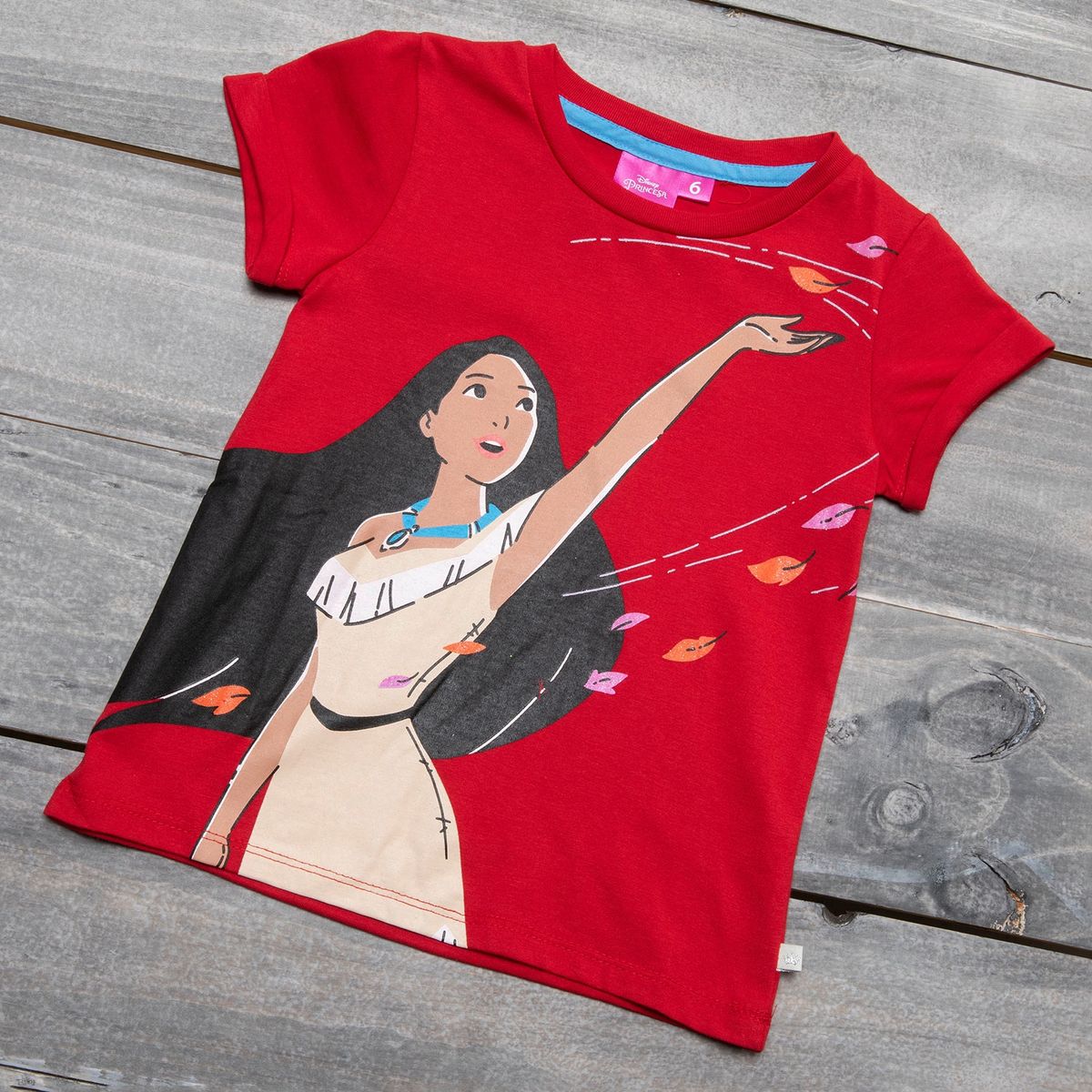 PRINCESAS - Polera Princesas Manga Corta Niña Algodón