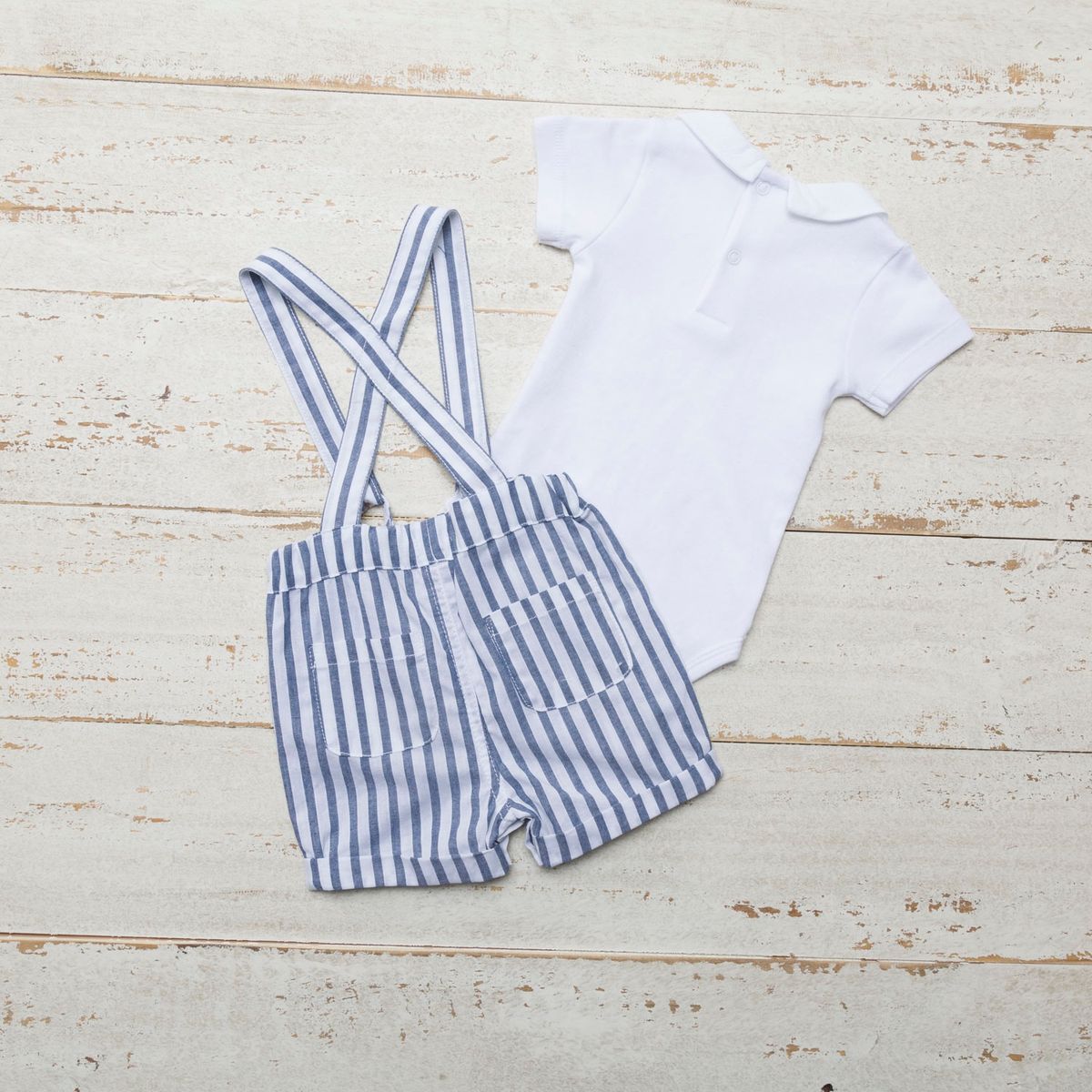 YAMP - Yamp Conjunto Body + Short Bebé Niño Algodón 2 Piezas